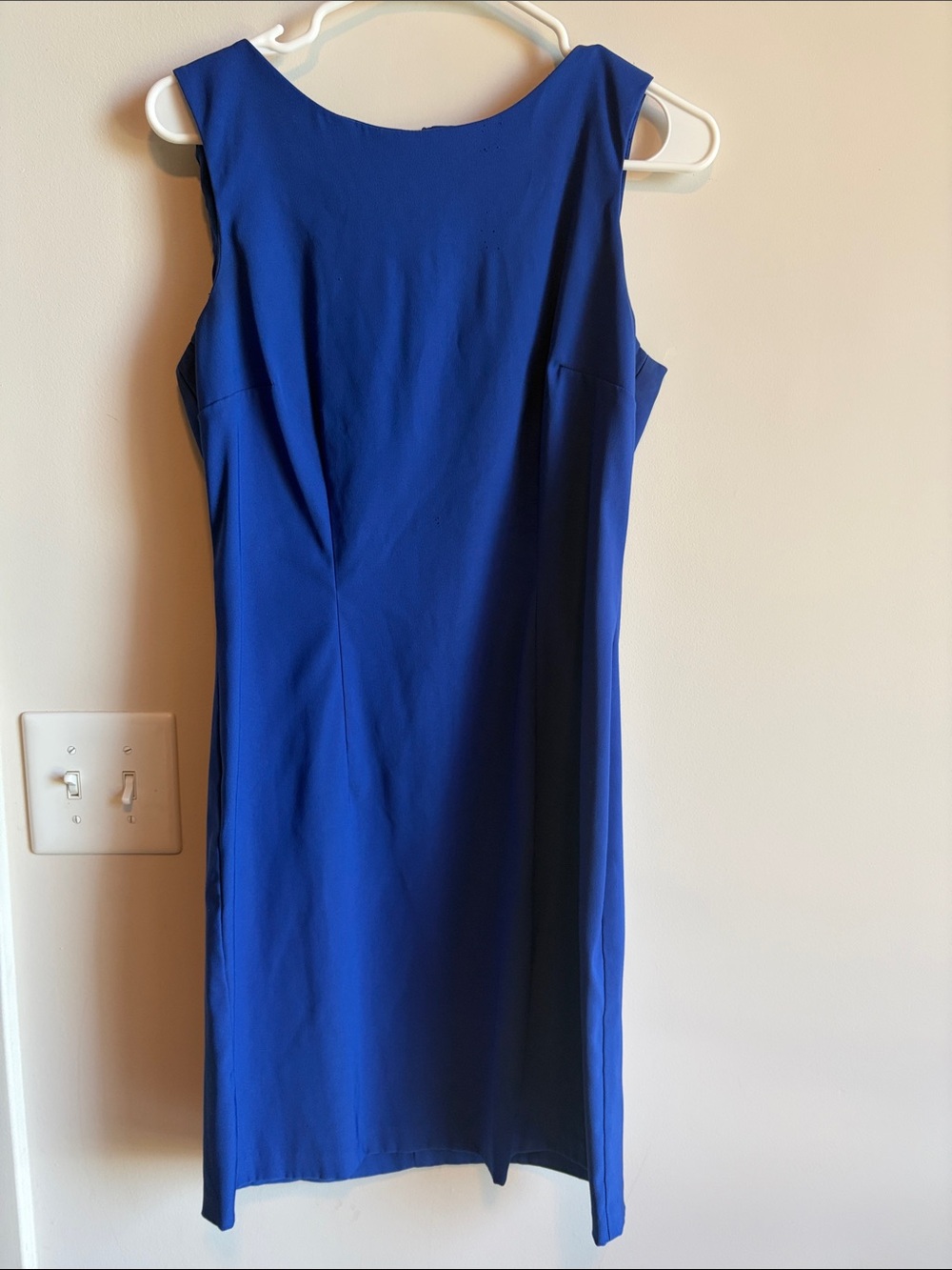AB Studio Cobalt Blue Sleeveless Midi Sheath Dress